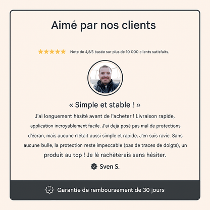 Protection d'écran 3 en 1 - iPhone